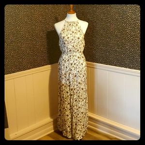 Floral and Elephant Print Maxi Dress